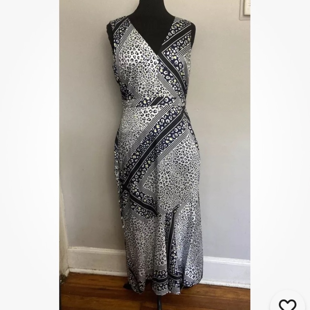 Sam Edelman Black and White Printed Maxi Dress